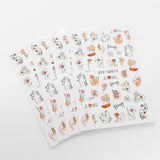 Flower Girl Silhouette Stickers